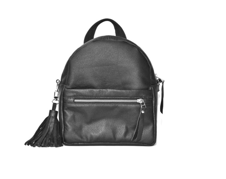 Upcycled leather backpack – The Midi