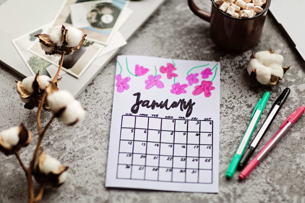 upcycled photo calendar