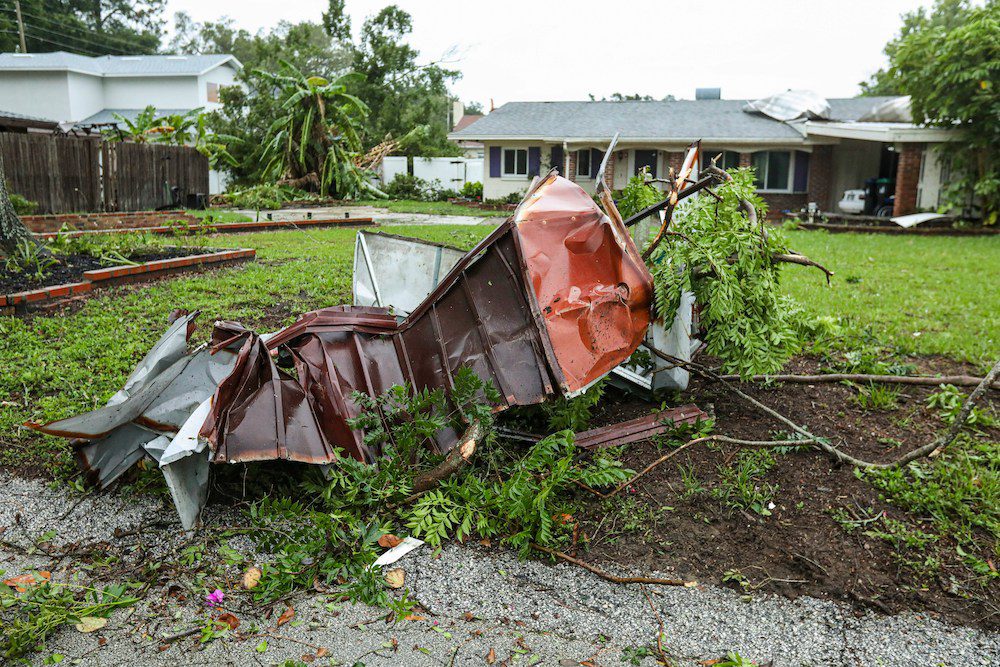 Storm-Damaged Home
